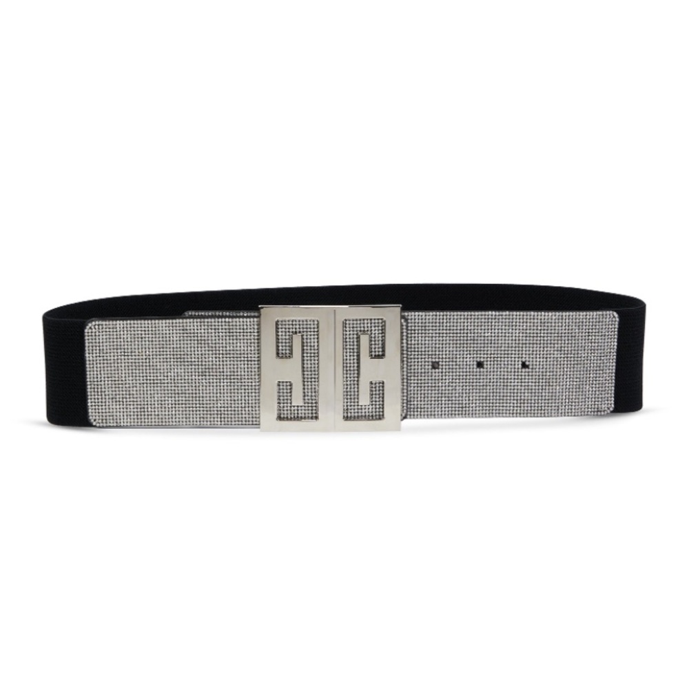 NWT Plus Size Rhinestone GEO Buckle Stretch Belt